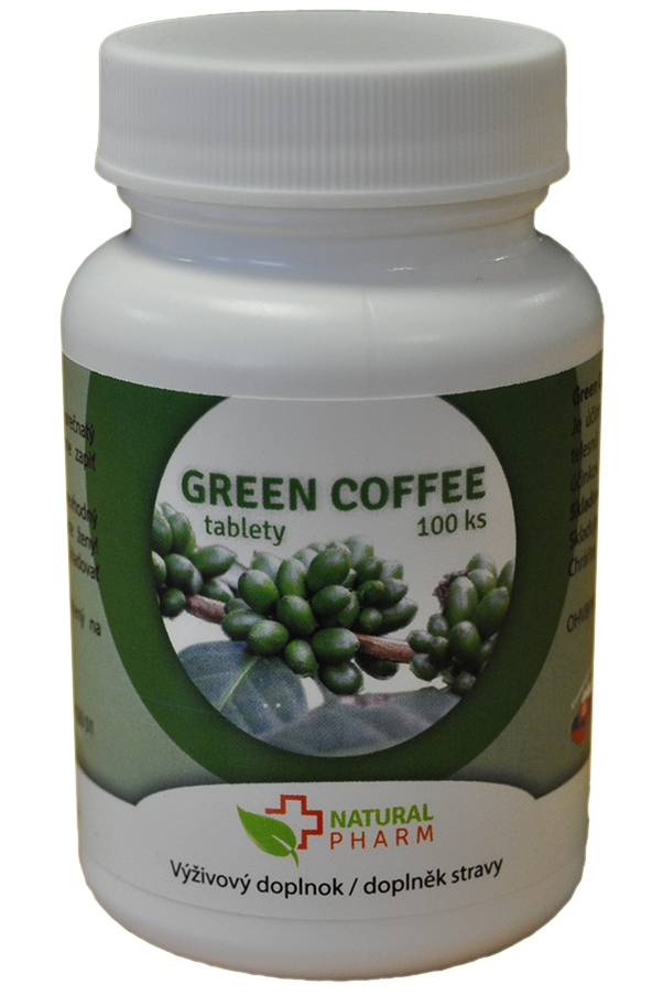zelená káva natural pharm extrakt 100 tabliet