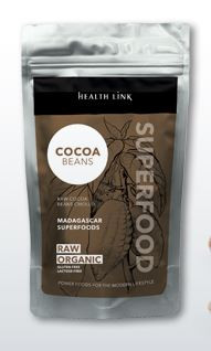 kakaové bôby nepražené bio health link 250g