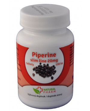 Natural Pharm Piperín slim line (prípravok na chudnutie) 20 mg 100 a 200 tabliet	